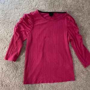 W5 PINK PUFF SLEEVE TOP